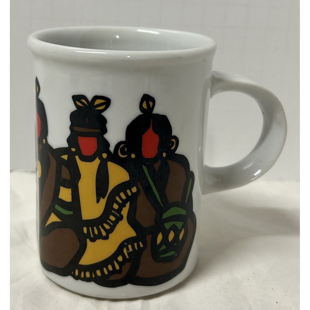 Vintage MARC TETRO by Danesco NATIVE INDIANS Made in Canada COFFEE MUG